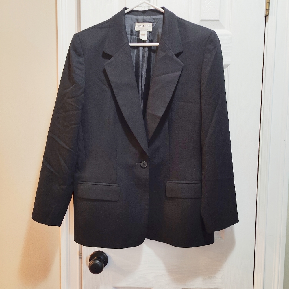 Pendleton Women's Wool Blazer One Button. Size 14… - image 1